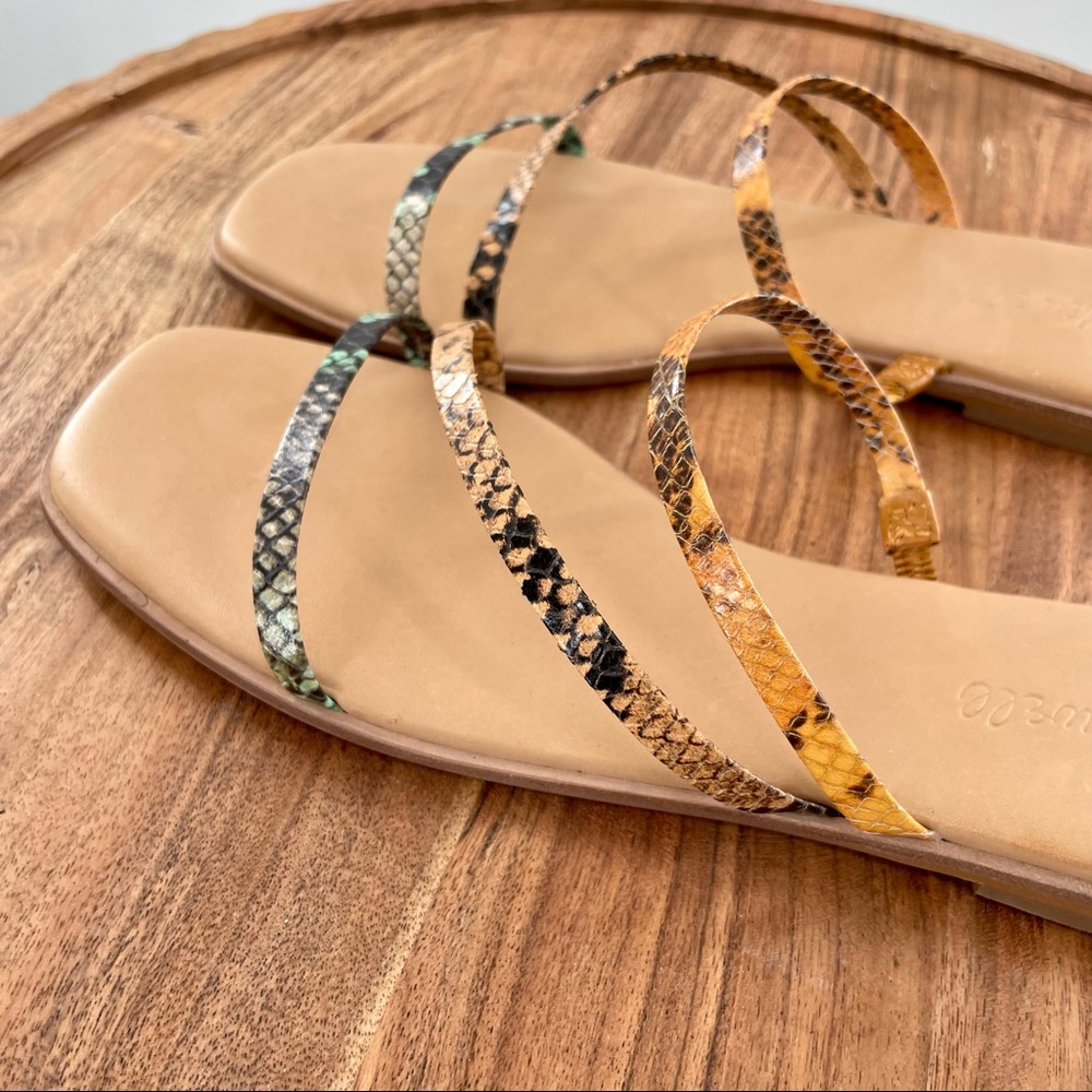 Madewell Lyra Slide Sandal in Snake Embossed Leather size 8.5 - Picture 9 of 10